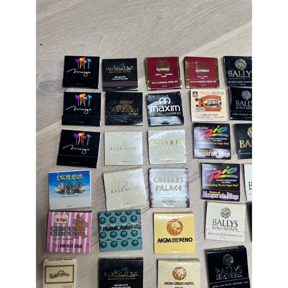 Vintage Lot of Matchbooks Casino Las Vegas And Reno Decor Lounge Man cave - Picture 2 of 6